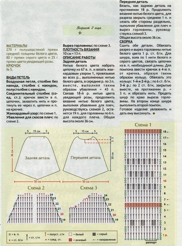 Жилет-пончо спицами для девочки