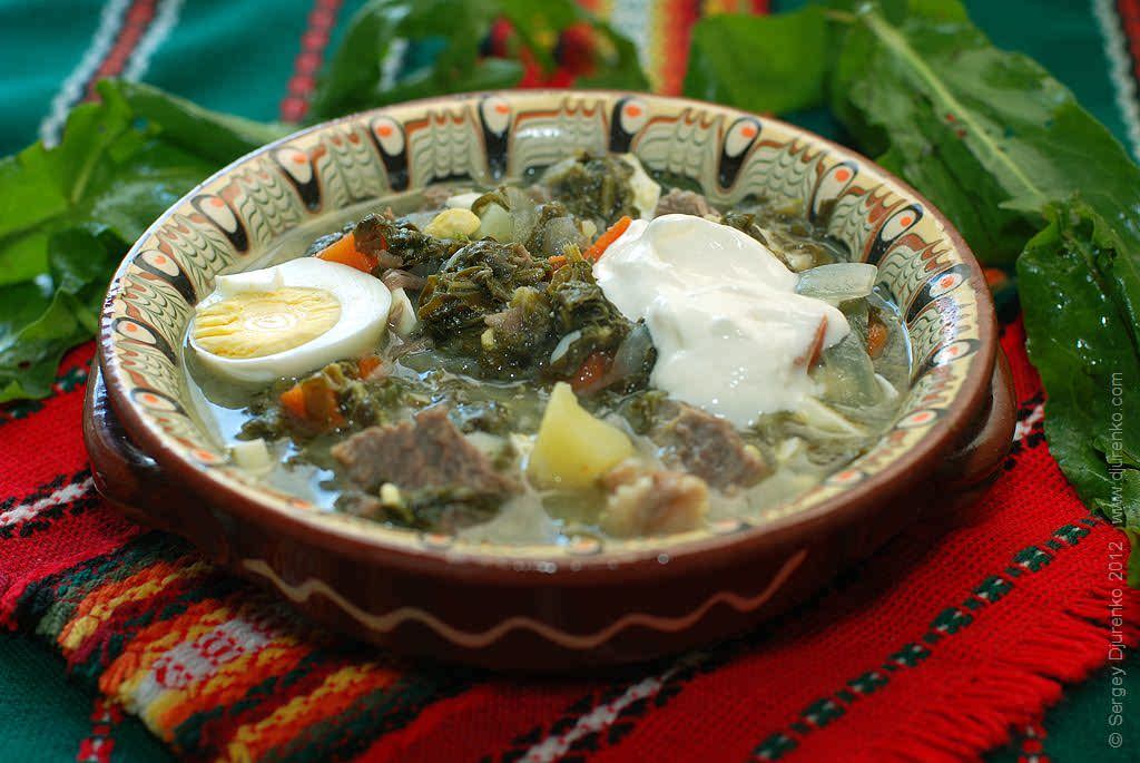 Мясные щи со щавелем
