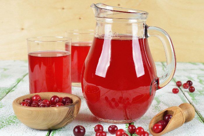 Морс из брусники.