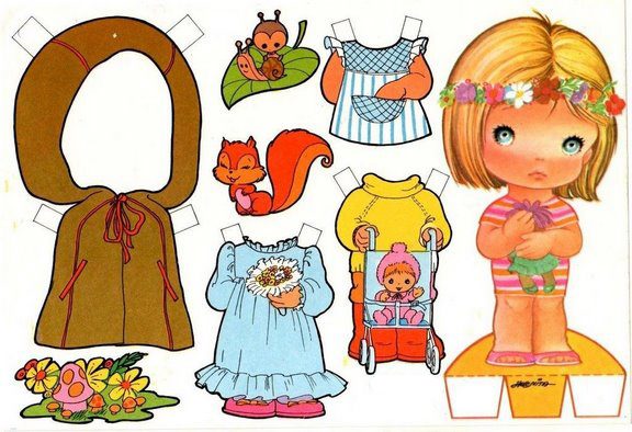 Картонная кукла-одевалка из магазина.