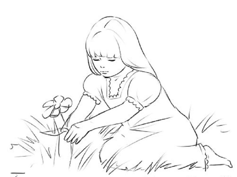 Рисунок "девочка лето"