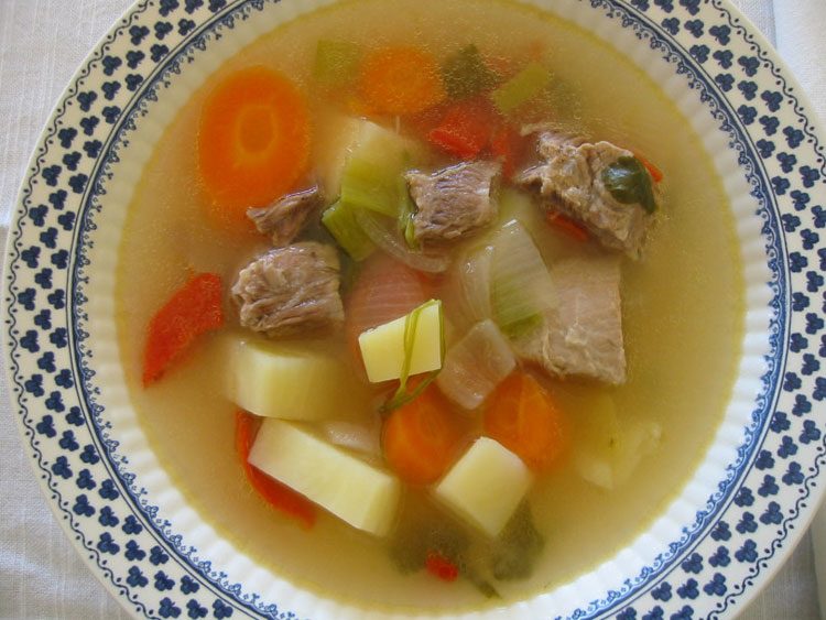 Детский мясной суп