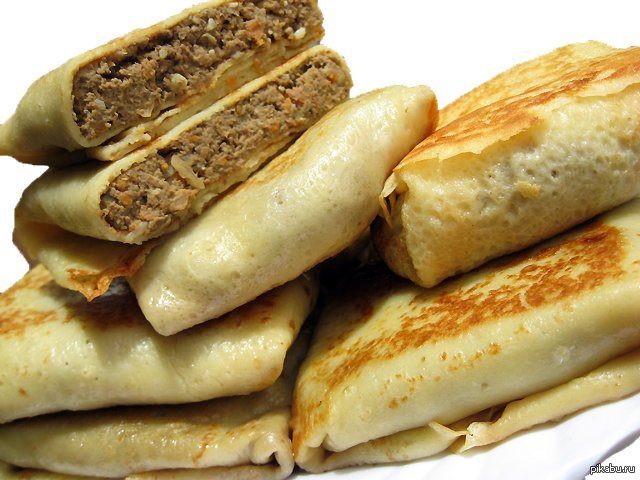 Куриная печень - начинка для блинов.