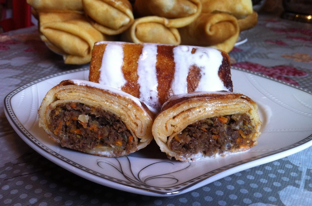 Сердце и легкие - ливерная начинка для блинов.
