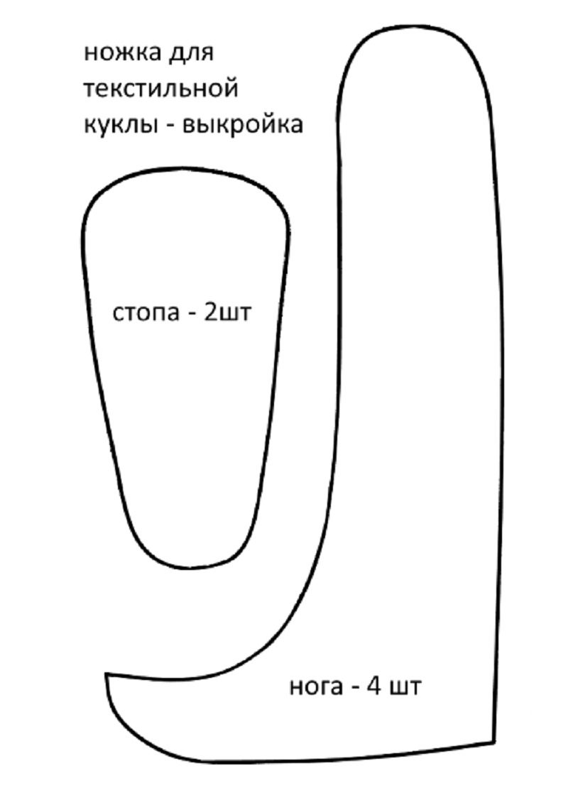 Схема ноги для куклы