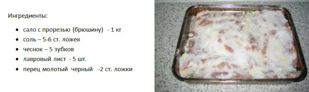 Сало по-немецки: ингредиенты.