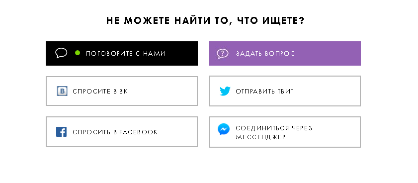 Кнопки для связи