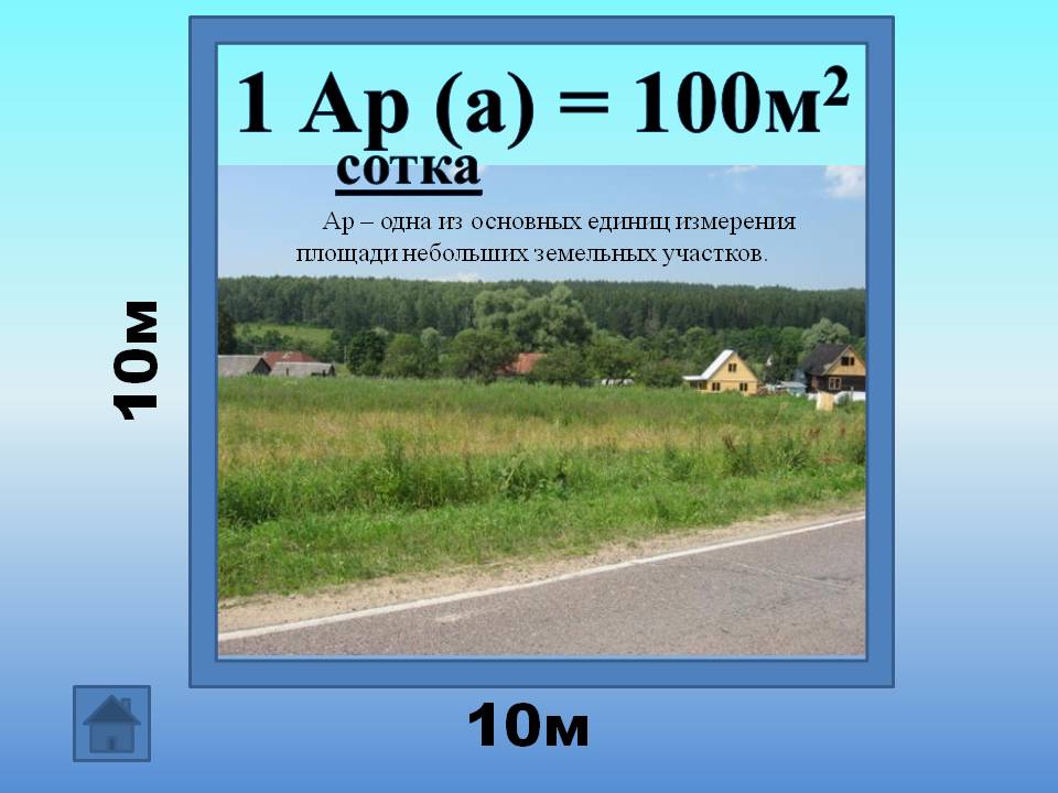 Чему равен 1 ар?