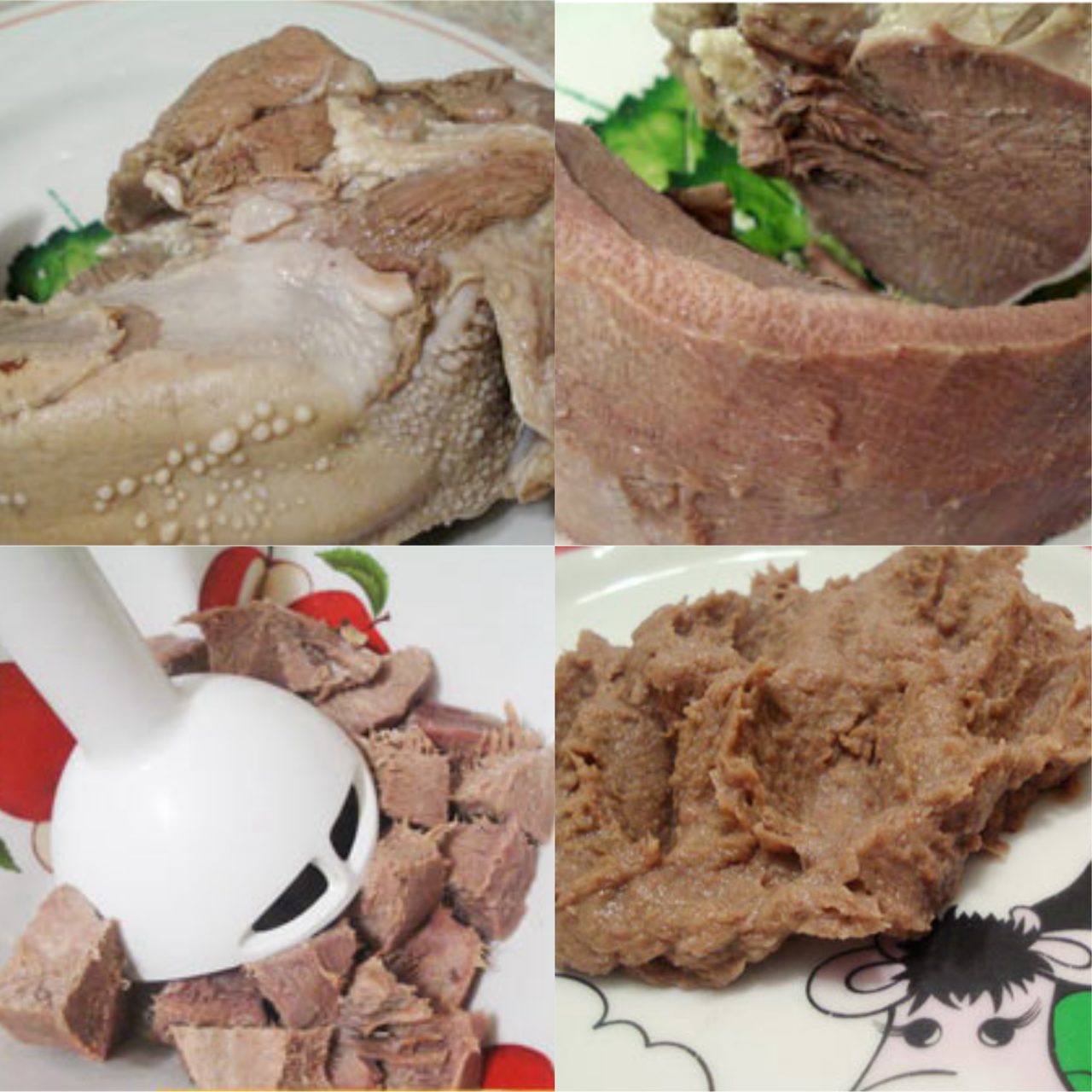 Мясное пюре из языка пошаговый рецепт