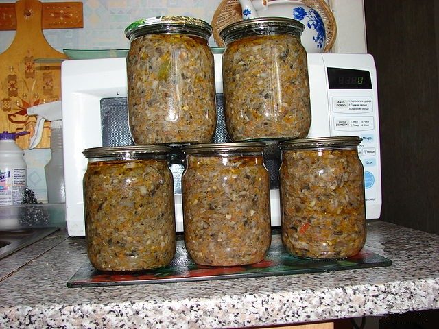 Икра из ножек опят на зиму