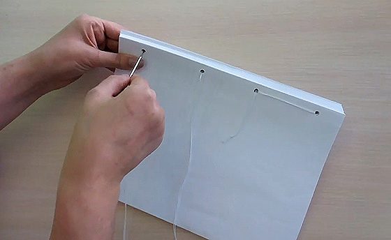Ведем нить в крайний прокол