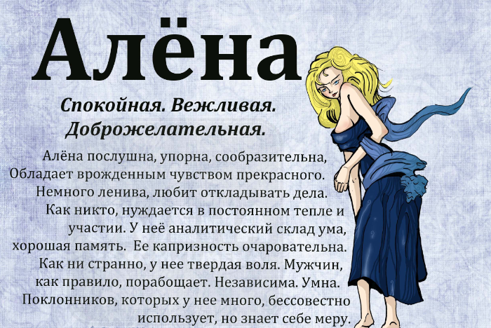 Значение имени алёна