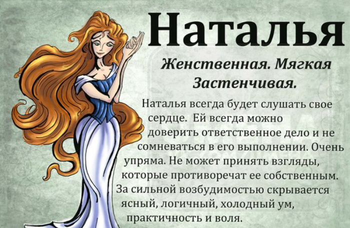Имя наталья: происхождение и значение, популярность