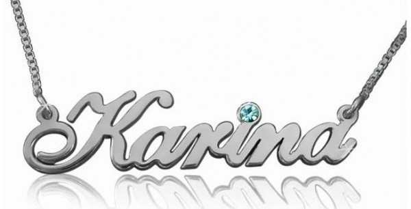 Подвеска с именем карины из золота: фото