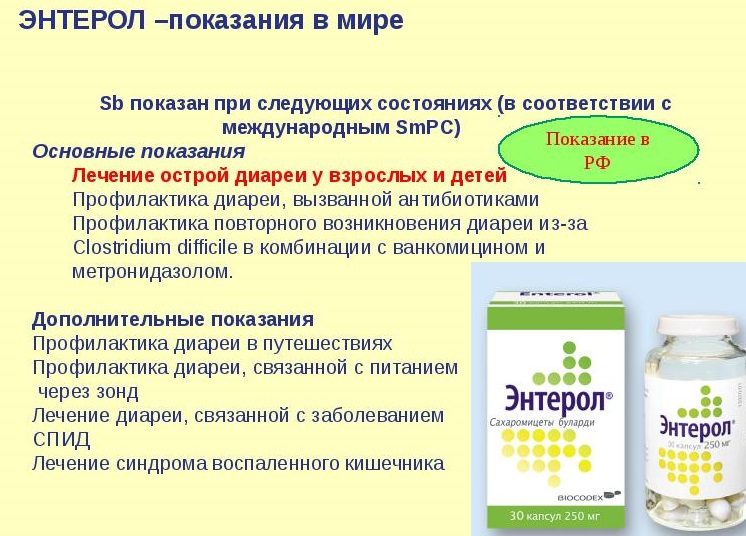Показания к применению энтерола