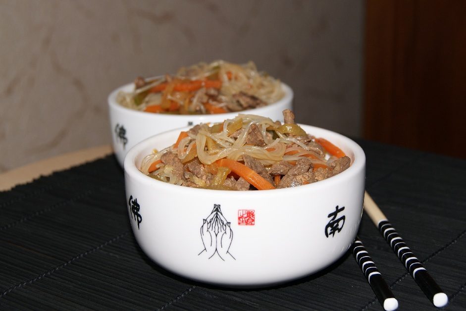 Готовое блюдо: с овощами и мясом