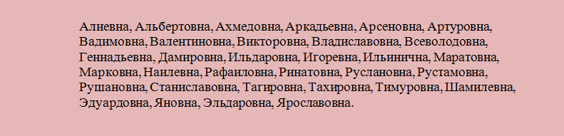 Какое отчество подходит девочке к имени алина: совместимость с мужскими именами