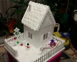 Новогодние поделки из потолочной плитки: схемы, описание, шаблоны для вырезания, фото. Как сделать сказочный домик из потолочной плитки, снежинки, елку, самолет, новогодние елочные игрушки, украшения, цветы, снеговика, Деда Мороза, танк?