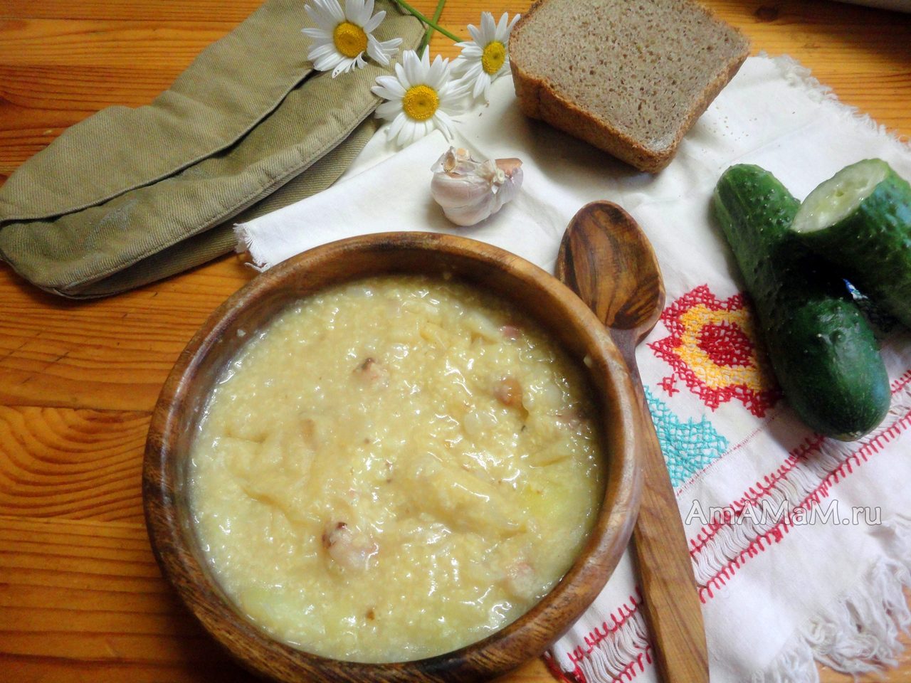 Пшенка с салом