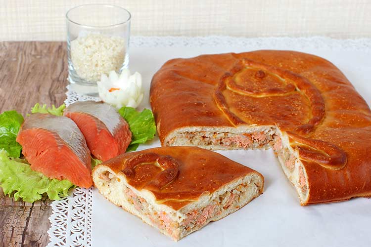 Пирог с кетой