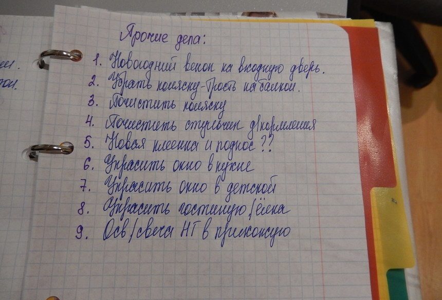 Фото контрольного журнала уборки дома перед новым годом, образец 4