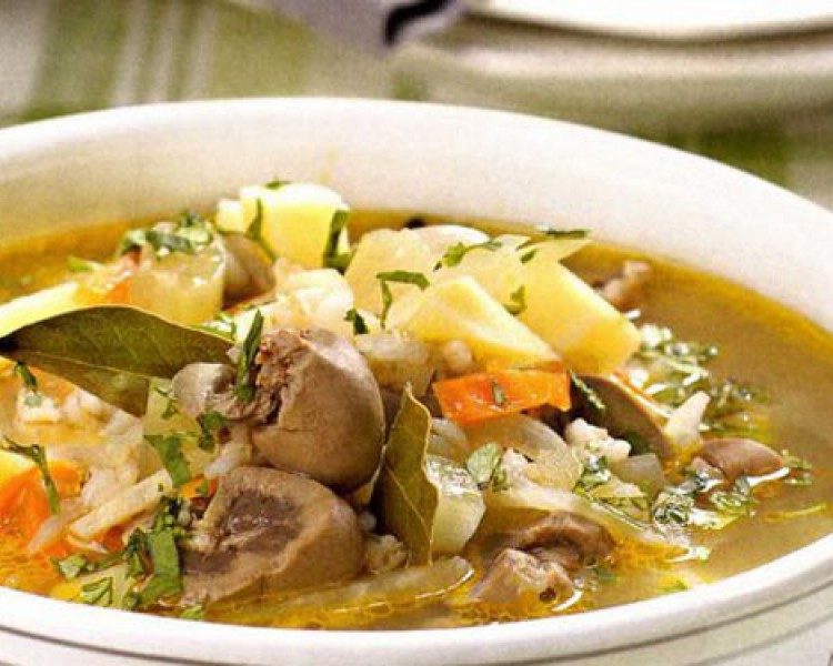 Рассольник с почками
