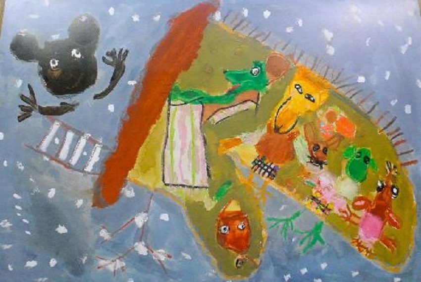 Рисунок с призывом о помощи