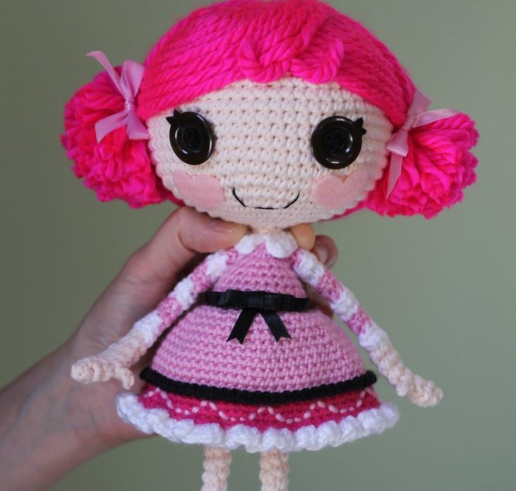 Вязание крючком. кукла lalaloopsy