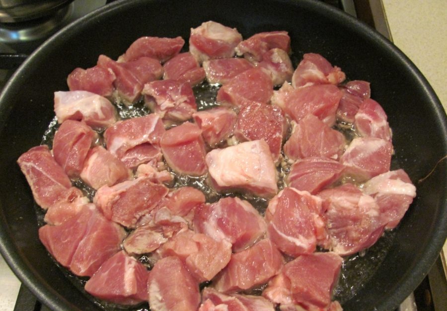 Свинина кусочками