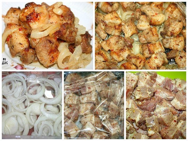 Мясо с ароматным луком