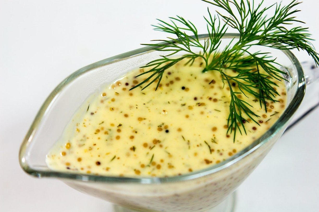 Соус к мясу из сметаны и горчицы