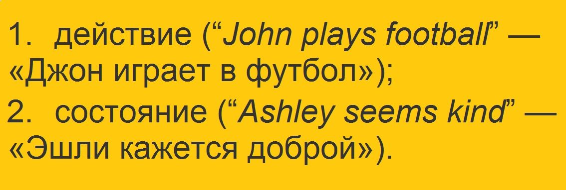 Примеры глаголов