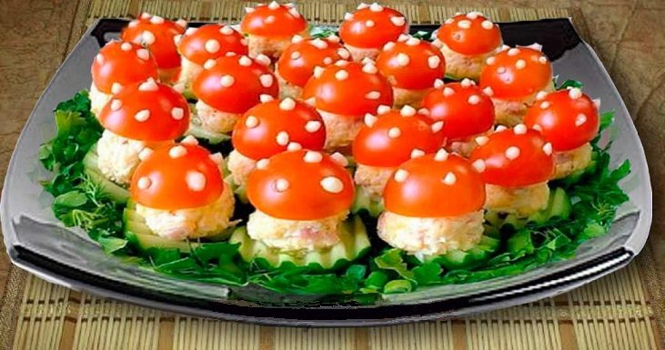 Закуска мухоморчики