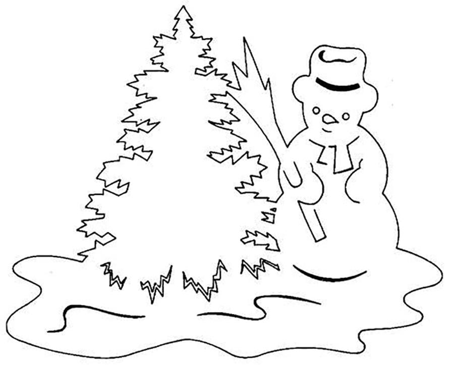 Снеговик из бумаги