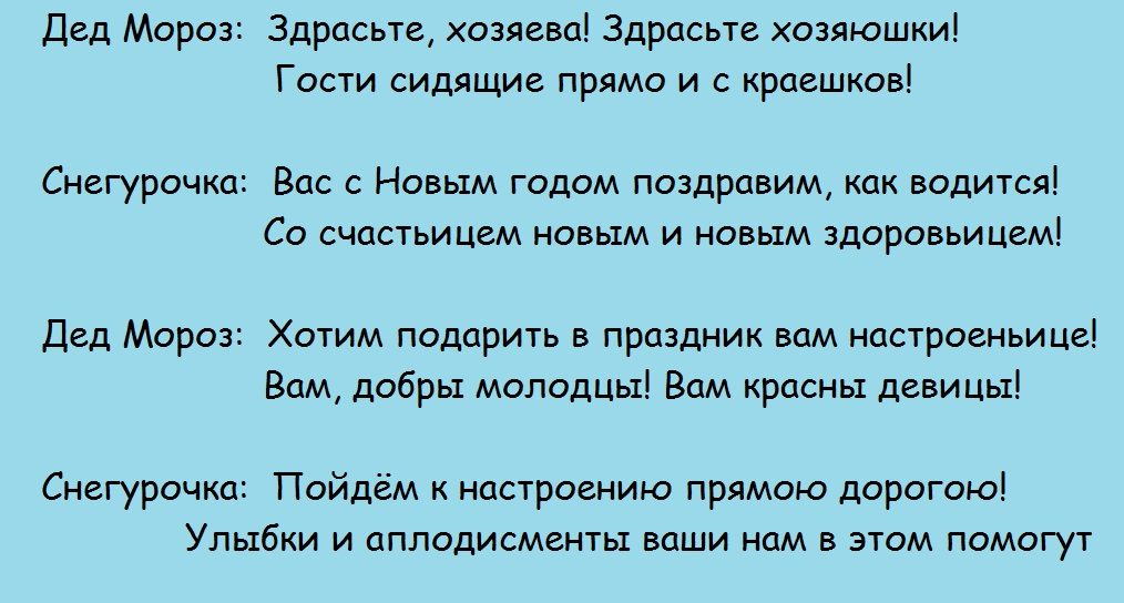 Слова приветствия