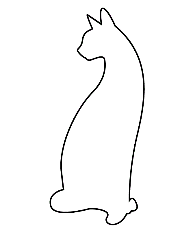Шаблоны котов для вырезания, пример 7