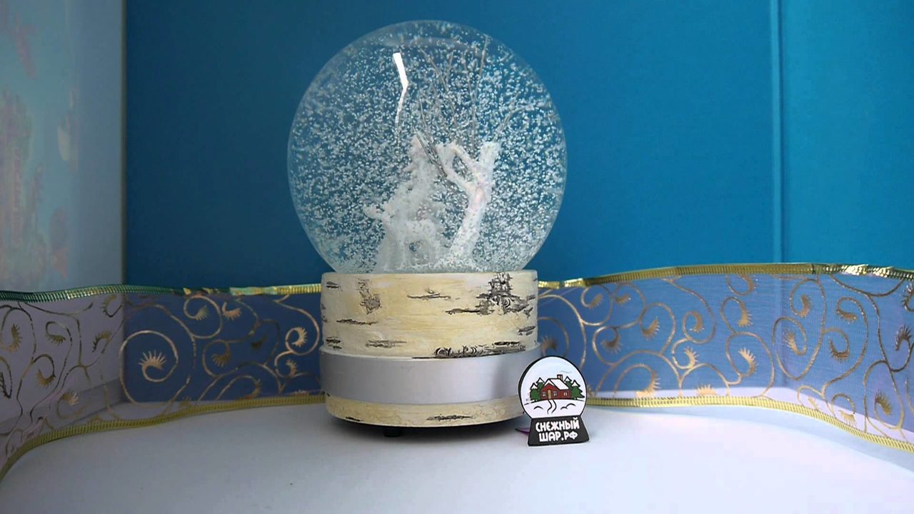 Снежный шар из банки с глицерином