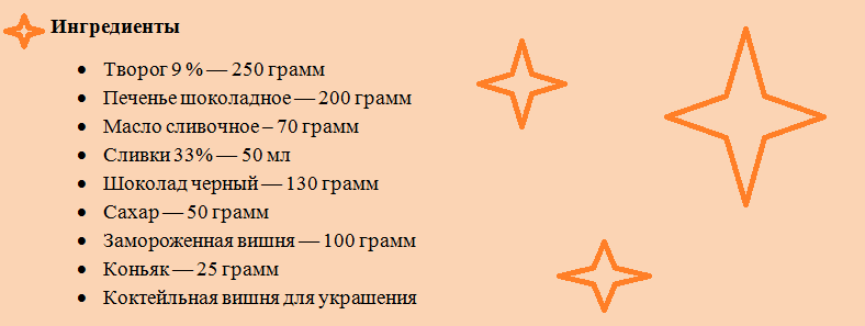 Ингредиенты для миничизкейка