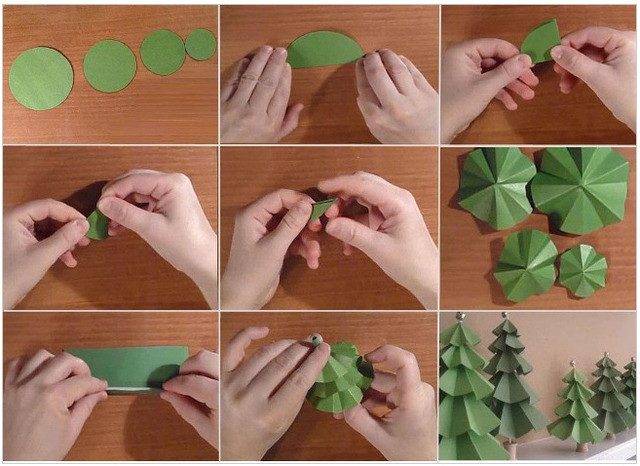 Как сделать елочку из бумаги