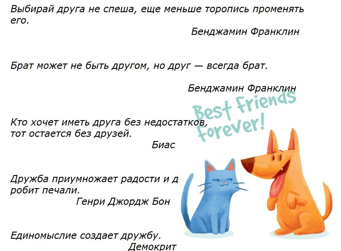 Высказывания о дружбе и отношениях между любви № 3