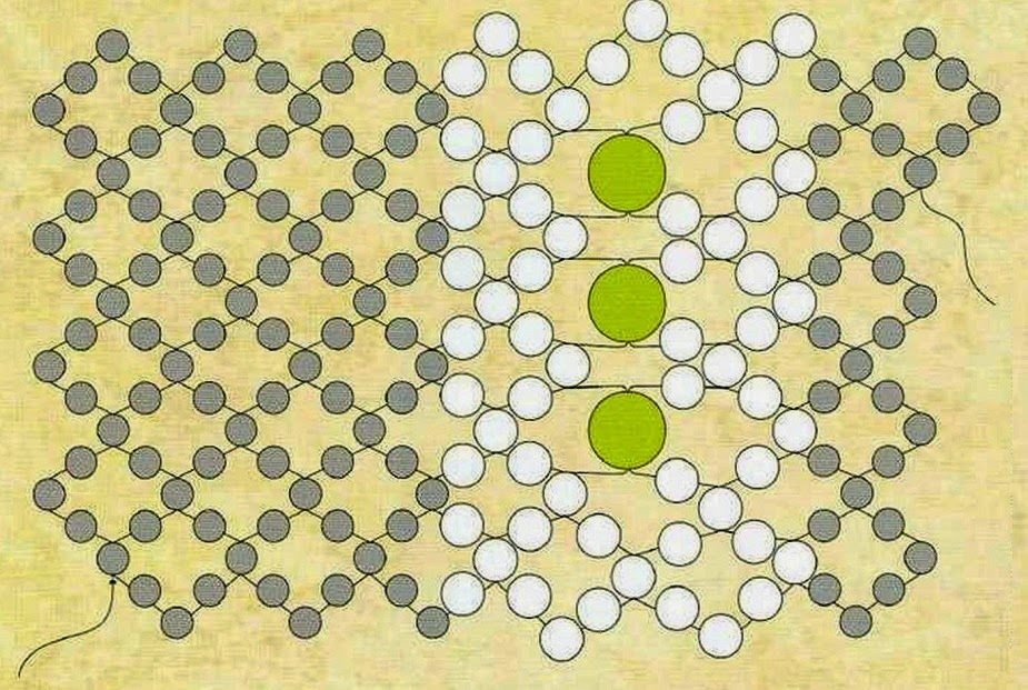 Гусеница из бисера, схема