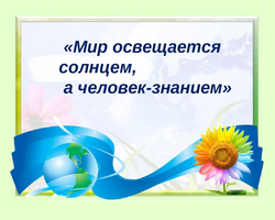 Смысл пословицы «Мир освещается солнцем, а человек знанием»: описание