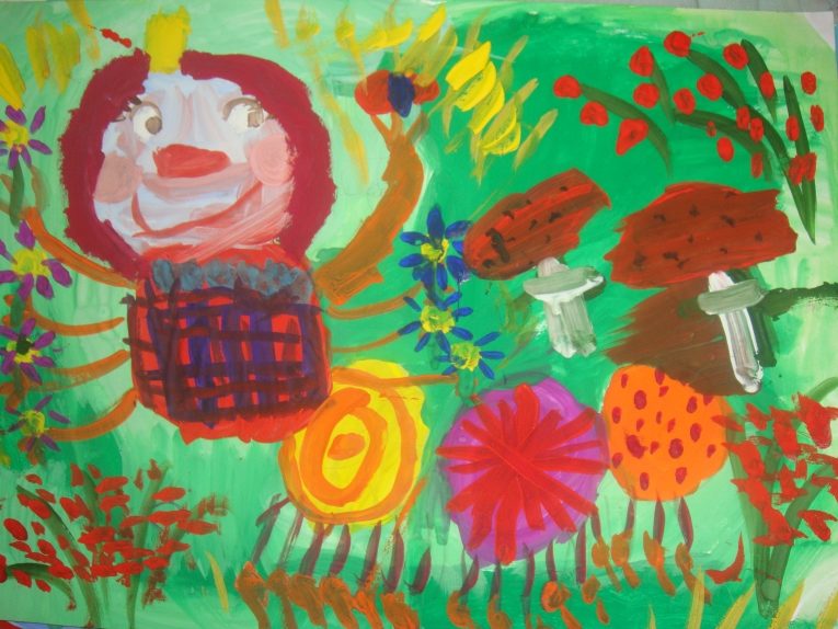 Рисунок гусеницы