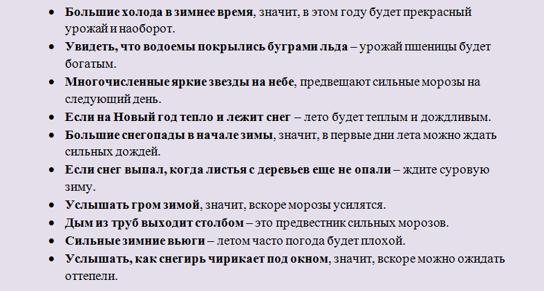 Народные приметы