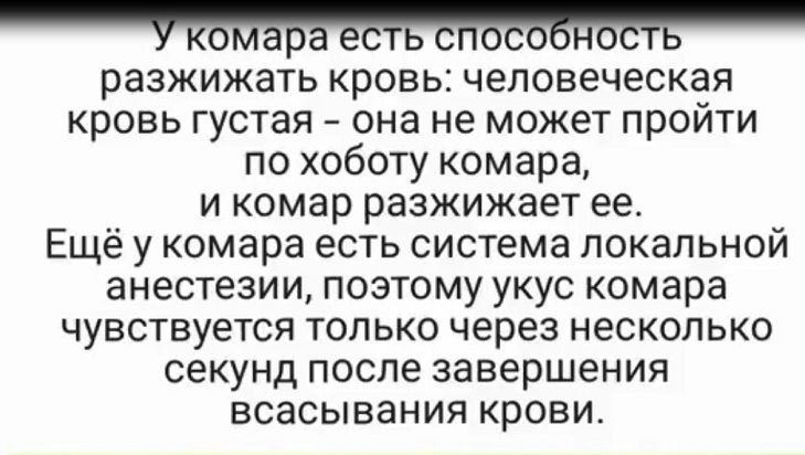 Интересные факты о комарах