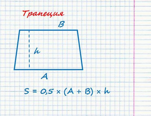 Измерение комнаты трапецией