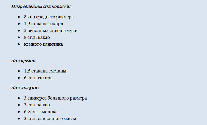Компоненты для торта 4 с цветными конфетами