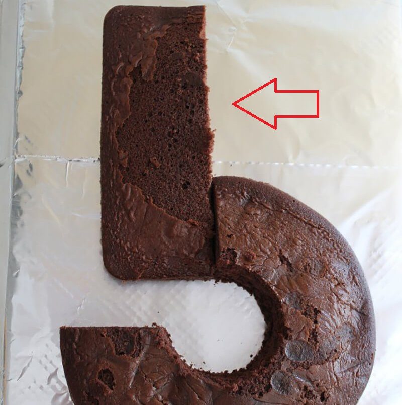 Цифра 5 из бисквита