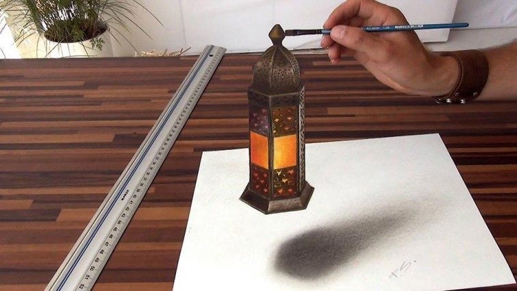 Реалистичный рисунок: фонарь