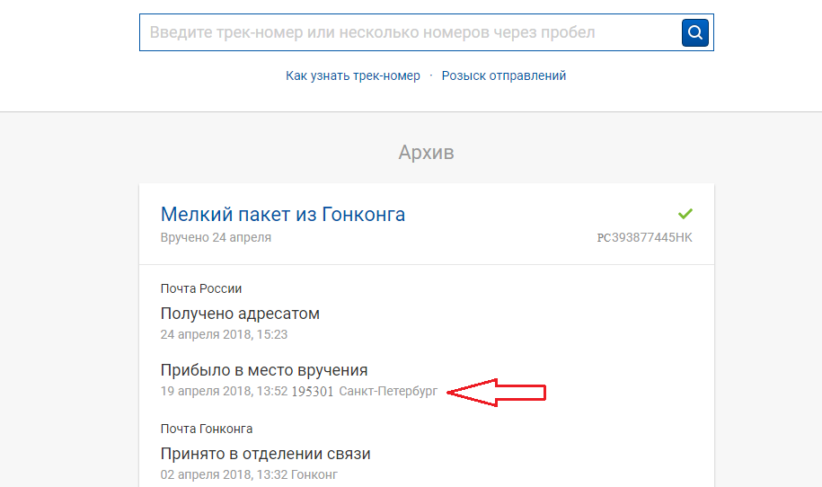 Информация о постовом отделении по индексу